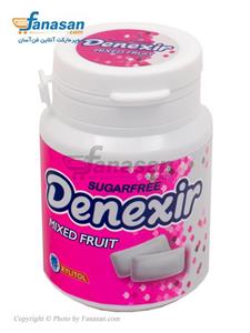 آدامس دراژه بدون قند با طعم میکس میوه دن اکسیر Denexir Sugar Free Chewing Gum With Mixed Fruit Flavour