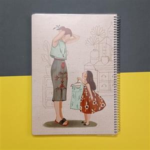 دفتر فنری 100 برگ مسترنوت طرح مادر و دختر