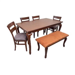 میز و صندلی ناهارخوری 6 نفره گالری چوب آشنایی مدل 792