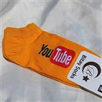 جوراب های واتساپ گوگل یوتیوب زنانه مردانه کرم باکیفیت تابستانه فانتری  36-44