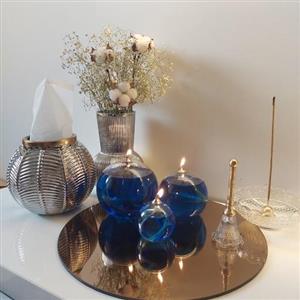 شمع  پیرکس مدل گوی ست سه تایی در سه سایز