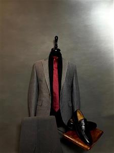 کت تک مردانه مدل (10) (سایز 44 و 46) (رنگ قهوه ای تیره راه راه)