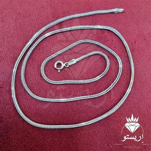 زنجیر  نقره مردانه بافت سیاه قلم  ظریف کیفیت درجه 1 ساخت شرکت مورات ترک عیار استاندارد 925 به طول 60cm 