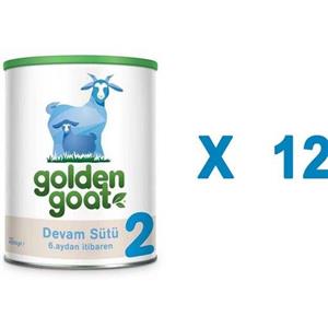 پکیج 12 عددی شیر خشک بز 400 گرم گلدن گات شماره 2 Golden Goat 