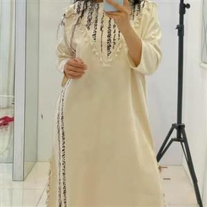 پیراهن ساحلی لینن چاپی