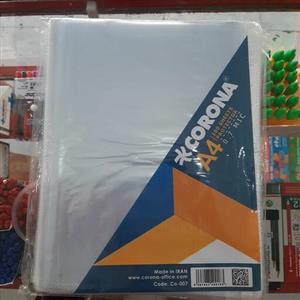 کاور A4 برند کرونا 0.7 میکرون بسته 100 عددی