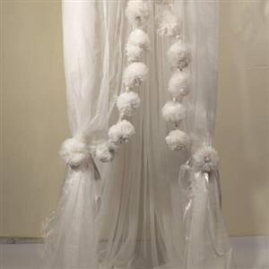 تور بالای تخت توپک دار عروس ، نوجوان و کودک