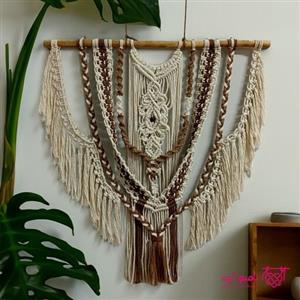 دیوارکوب مکرومه طرح کلاسیک با  رنگ و ابعاد دلخواه شما