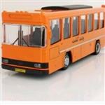 ماکت ماشین اتوبوس خط واحد فلزی قدرتی موزیک دار درهاباز شو رنگ نارنجی