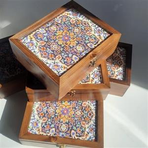 جعبه  دمنوش چای طرح شاه عباسی