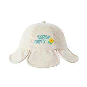 کلاه مینیسو طرح گل رنگ کرم Sunrise Sunflowers Bucket Hat for Kids(Apricot)