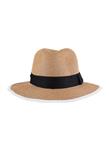 کلاه بریتیش استایل مینیسو رنگ خاکی British Style Panama Straw Hat(Khaki)