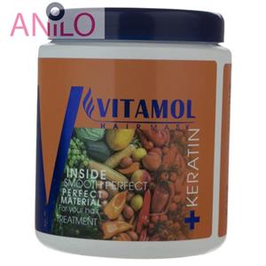 ماسک مو ویتامول مدل Keratin حجم 1000 میلی لیتر Vitamol Hair Mask 1000ml 