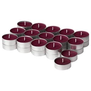 شمع سکه ای آیکیا 30 عددی بار رایحه توت جنگلی مدل STÖRTSKÖN  scented tealight, red, 3.5 hr,