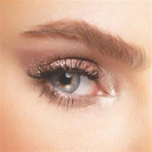لنز چشم طبی رنگی فصلی rainbowمدلgray3(tine306)رنگ طوسی عسلی دور مشکی
