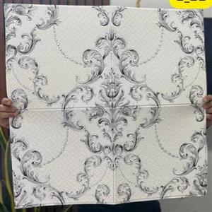 دیوار پوش فومی پشت چسبدار داماس 4 ابعاد 70در70 cm ضخامت 6 میل
