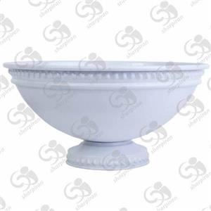 جام رومیزی مدل دکمه ای ریز رنگ سفید