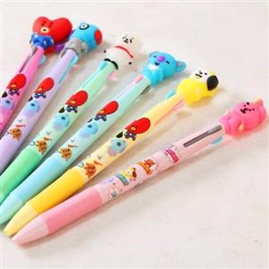 خودکار 3 رنگ همراه با سری سیلیکونی در طرح های مختلف