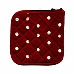 Rezin Taj 20 x 20 Red Dotted Denim Pot Holder
