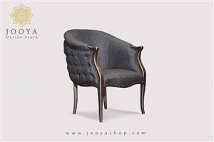 مبل یک‌نفره نئوکلاسیک لنا (طوسی روشن) کد 135