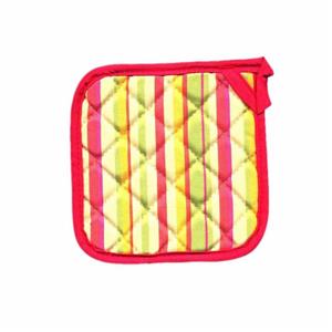 دستگیره کتان 20 × 20 رزین تاژ طرح اسپرید صورتی