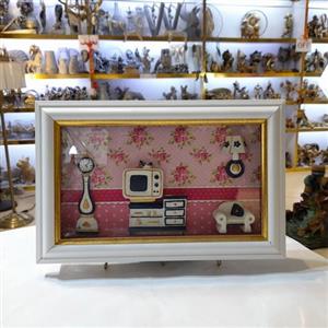 تابلو جاکلیدی و  آویز دار ، دیوارکوب مینیاتوری سه بعدی دست ساز کیفیت عالی طرح مستطیل