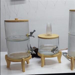 کلمن ابی شیشه ای دو قلو  مخصوص شربت و ابمیوه  شیک و خاص