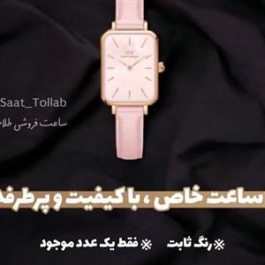 ساعت مچی زنانه دنیل ولینگتون بند چرم صورتی