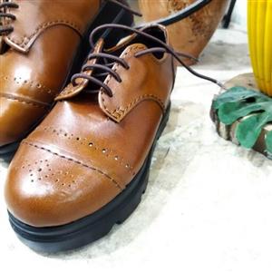 کفش طبی تمام چرم دست دوز