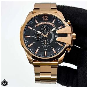 ساعت مردانه دیزل شاخدار رزگلد صفحه مشکی DIESEL DZ-80