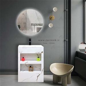 روشویی سرامیکی مدرن پایه دار زرین نیک کد CP505 طول 70 سانتی