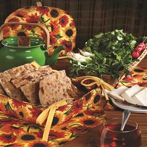 سبد نان چاپی رزین تاژ طرح آفتابگردان Rezin Taj Sunflower Printed Breadbasket