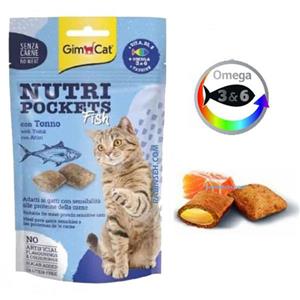 تشویقی ویتامینه گربه جیم کت باطعم ماهی تن 60 گرم دارای امگا 3 