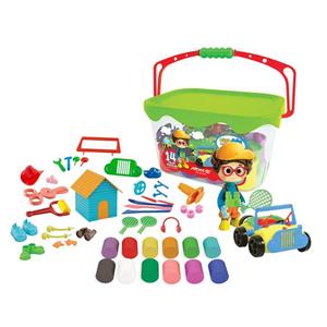 خمیر بازی 14رنگ سطلی سبز کیا کوچولو 1025 آریا