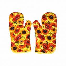 دستکش جفتی فر چاپی 30 × 13 رزین تاژ طرح افتابگردان Rezin Taj x Sunflower Printed Oven Gloves 