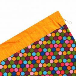 کیسه سبزی کتان 2 تکه رزین تاژ طرح خالدار رنگی Rezin Taj 2 Pieces Colorful Dotted Denim Vegetable Bag