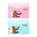 پوشه A4 مینیسو طرح ما خرسها 2 عدد  We Bare Bears- Horizontal File Folder (2 Pack)