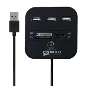 هاب 3 پورت USB و رم ریدر ایکس پی XP-HC836