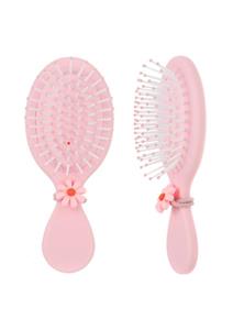 برس مو مینیسو همراه با کش مو شکوفه گیلاس  Mini Portable Paddle Brush (Sakura Hair Tie)