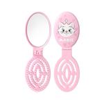 برس مو تاشو آینه دار مینیسو طرح گربه اشرافی Disney Animals Collection Foldable Brush with Mirror-Marie