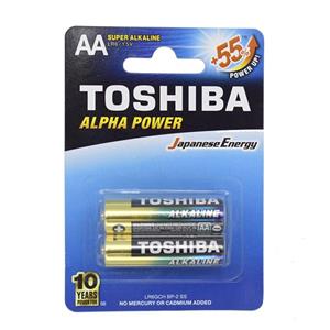 باتری قلمی سوپر الکالاین توشیبا مدل Alpha Power بسته 2 عددی 