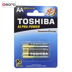باتری قلمی سوپر الکالاین توشیبا مدل Alpha Power بسته 2 عددی 