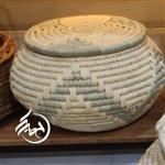 سطل برنج حصیری مدل خمره ای کپوبافی مناسب نگهداری برنج ظرفیت ده کیلو