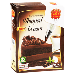 پودر خامه کیک و شیرینی پزی کاکائویی رشد مقدار 75 گرم Roshd Cocoa Whipped Cream Powder 75gr