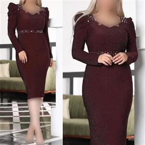 لباس مجلسی لمه مدل یقه ستاره ای