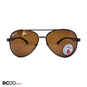عینک آفتابی پلاریزه ریبن با فریم خلبانی و رنگ قهوه ای و لنز قهوه ای مدل P2029 