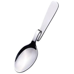 قاشق کاپوچینو خوری براق صنایع استیل ایران طرح N Sanaye Steel Iran Mirror Polished Cappuccino Spoon