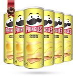 چیپس پرینگلز pringles مدل پنیری cheesy cheese وزن 165 گرم بسته 6 عددی