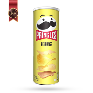 چیپس پرینگلز pringles مدل پنیری cheesy cheese وزن 165 گرم 