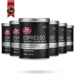 قهوه قوطی ساکوئلا saquella مدل اسپرسو espresso وزن 250 گرم بسته 6 عددی